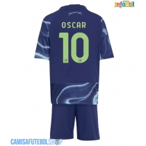 Camisa de time de futebol Ajax Oscar Gloukh #10 Replicas 2º Equipamento Infantil 2025-26 Manga Curta (+ Calças curtas)
